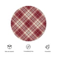 thumbnail image 5 of Eveokoki Plaid Tartan Round Tablecloths 60 Inch Holiday Tablecloth Decor Autumn Winter Table Cloth Polyester Fabric Season Outside Table Cover for Kitchen Outdoor Indoor Party, 5 of 5