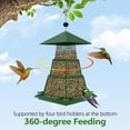 thumbnail image 2 of Djiypn Bird Feeders for Outdoors Squirrel Proof - Collapsible Plastic/Iron Hanging Feeder, Easy to Fill for Garden Yard Patio, Ideal for Bird Lovers & Outdoor Enthusiasts, 2 of 9