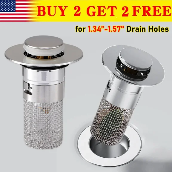 Universal Bathroom Sink Plug Stopper Wash Basin Core Bounce Pop Up Drain Filter