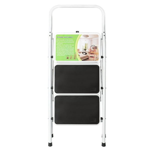 3 Step Ladder 330lbs Folding Step Stool Portable Sturdy Steel Stepladder with Comfy Grip Handle and Anti slip Step Feet Walmart