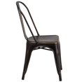 thumbnail image 3 of Distressed Copper Metal Indoor-Outdoor Stackable Chair, 3 of 9