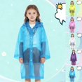thumbnail image 5 of LIZENG Girls Clear Rain Jacket for Kids Reusable Waterproof Quick Dry Raincoat Children Lightweight Hiking Camping Rain Poncho, 5 of 5