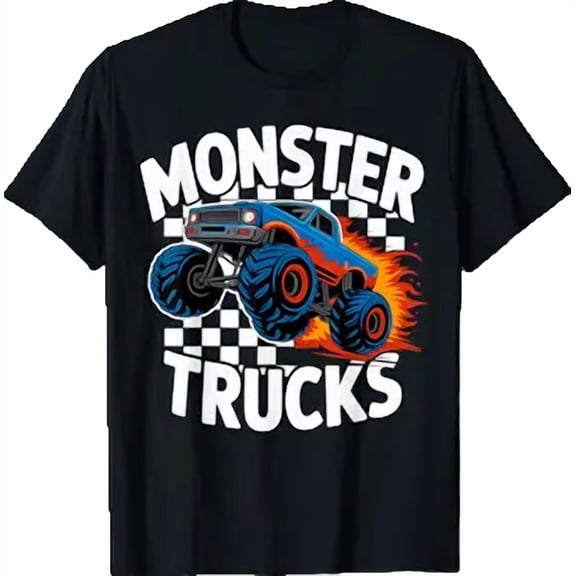 Monster Truck Birthday Party Retro Vintage Monster Trucks T-Shirt
