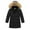 R363-Black, variant on RMGVDSD Girl's Long Quilted Jacket Girls Winter Coat Thicken Long Hooded Parka Warm Quilted Puffer Jacket Padded Overcoat Outerwear With Pockets Black 2-3 Years