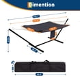 thumbnail image 4 of Gaderth 2 Person Outdoor Hammock With Stand, Portable Double Quilted Hammock With UV Resistant Fabric, Balance Rope And Padded Pillow, 450 lb Capacity For Patio Backyard Garden Beach, 4 of 9