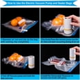 thumbnail image 6 of Electric Vacuum Sealer Kit with 30 Bags & Pump, 3-Size Reusable Food Storage Set for Freezer, Fruits & Vegetables, 6 of 6
