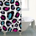 thumbnail image 4 of White and Colorful Of Leopard Print Shower Curtain 84"x72" ,Bathroom Decorative Shower Curtains Set with 12 Hooks,Modern Waterproof Washable Shower Curtain, 4 of 6