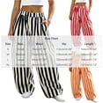 thumbnail image 7 of Cfrylhy Womens Striped Jeans Wide Leg Baggy Denim Pants Trendy Casual Trousers with Pockets, 7 of 7