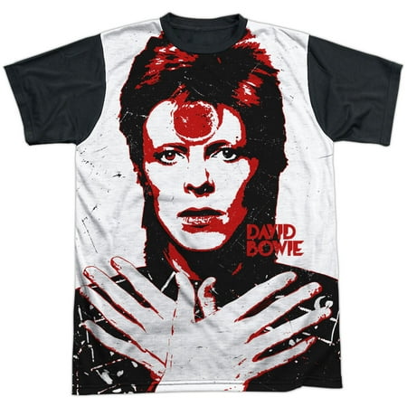 David Bowie Piercing Gaze Mens Sublimation Shirt with Black