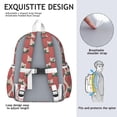 thumbnail image 5 of Pink Strawberry Plants Fruit Backpack for School,Cute School Bag,Schoolbag with Adjustable Shoulder Straps & Padded Back,13.4"x11"x4.7", 5 of 6