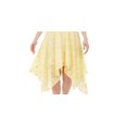 thumbnail image 3 of Taylor Women's Two-Tone Lace Handkerchief-Hem Dress Yellow Size Medium Regular, 3 of 3