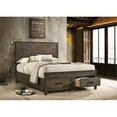 thumbnail image 2 of Woodmont Wood Queen Storage Panel Bed Rustic Golden Brown, 2 of 7