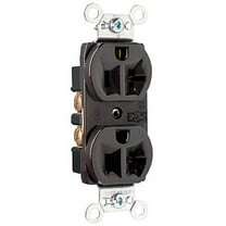 Pass & Seymour Legrand CRB5362 Duplex Receptacle, 20A 125V, Commercial Specification Grade Outlet, Back & Side Wired, Brown (1 Count)