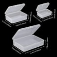 thumbnail image 2 of IBEQUEM 18Pcs Clear Plastic Beads Storage Containers Box with lid, Mixed Sizes Mini Clear Plastic Bead Storage Containers Box Case for Craft Projects, Jewelry, Hardware, Tools, Small Items, 2 of 7