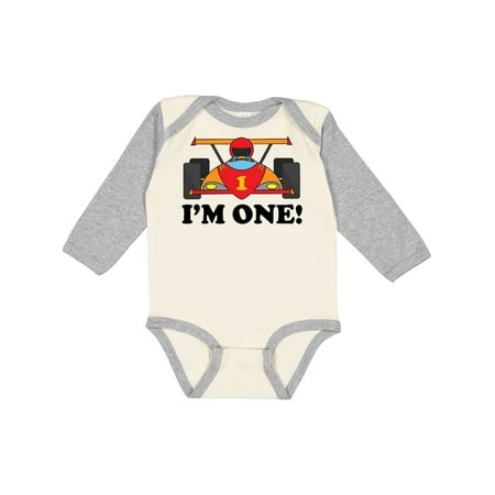

Inktastic Race Car 1st Birthday Gift Baby Boy Long Sleeve Bodysuit
