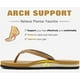 thumbnail image 4 of Chanclas KuaiLu de piel con soporte para arco, color caqui, talla 8, para mujer, 4 of 7