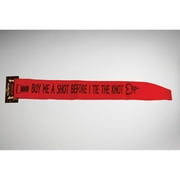 Brosash "Buy Me a Shot Before I Tie The Knot Red Bachelor Bachelorette Party Sash Black Lettering Bride Gifts