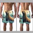 thumbnail image 3 of luoweisi Men's Beach Shorts Quick Dry Swim Trunks with Mesh Lining Sea Lion 2XL, 3 of 5