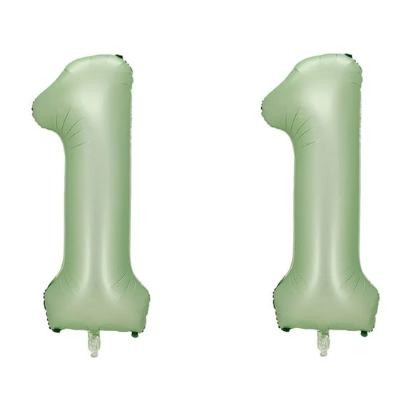 Number Eleven Balloon Pastel Sage Green Number 11 Balloon 32" Large Party Milestone Balloon Decoration