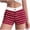 Red, variant on Women's Pajamas Plus Size Shorts Under $10 Free Shipping Summer Striped Elastic Waist Button High Waist Slim Pajamas Shorts