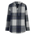 thumbnail image 4 of Ashirexll Womens Hoodies, Oversized Hoodies for Women, Ladies' Loose Long Sleeve Hooded Sweatshirts Casual and Sports Plaid Top, 4 of 7