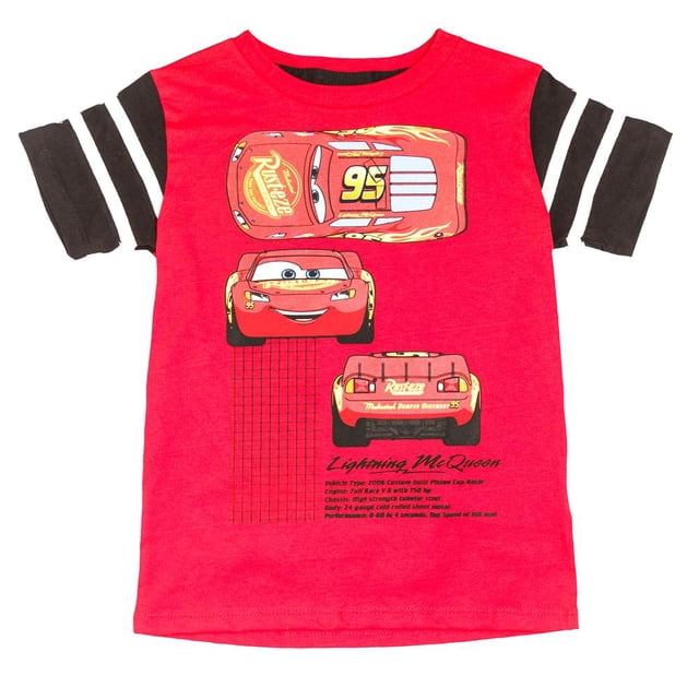 Playera Cars Rayo Mcqueen Original Licencia Cars. rojo 10 Blip Kids K88640609B04