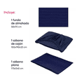 thumbnail image 3 of Juego De Sábanas Individual Microfibra Ultra Suave Premium Azul Marino Rayas, 3 of 5