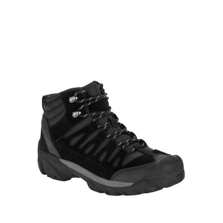 Ozark Trail Men's Black Leather Bump Toe Hiking (Best Mens Leather Boots)