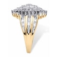 thumbnail image 2 of PalmBeach Jewelry 1/3 TCW Round White Diamond Marquise-Shaped Cluster Ring in Solid 10k Yellow Gold, 2 of 5