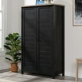 thumbnail image 4 of Sauder Cottage Road Engineered Wood Storage Cabinet in Raven Oak Finish, 4 of 10
