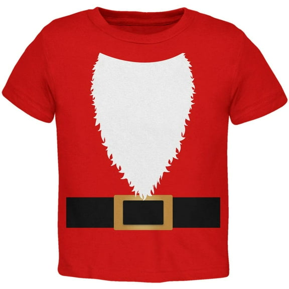 Halloween Santa Claus Costume Toddler T Shirt Red 2T