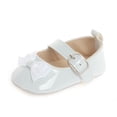 thumbnail image 2 of Yoyauz Baby Girl Mary Jane Shoes Anti Slip Rubber Sole Ballet Slippers Princess Dress Wedding Shoes Newborn Kids Shoes Toddler Shoes（0-12 Month）, 2 of 6