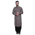 thumbnail image 1 of Atasi Kurta Pathani Imprimé avec Salwar pour Hommes Ensemble Ethnique d'Été Indien, 1 of 5