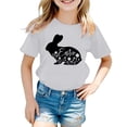 thumbnail image 1 of Chemises pour Tout-Petits Mode Décontractée Imprimé Col Rond Manches Courtes T-Shirt Filles Hauts Blanc 2 Ans-3 Ans, 1 of 4