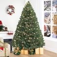 thumbnail image 4 of Prague 6.5ft Prelit Artificial Christmas Tree with Foot Pedal, 1197 Branch Tips, 450 Warm Lights and Metal Stand, 49" wide Realistic Spruce Christmas Tree with Lights by Naomi Home, 4 of 11