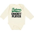 thumbnail image 3 of Inktastic Future Cricket Player Boys Long Sleeve Baby Bodysuit, 3 of 5