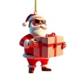 thumbnail image 2 of Falleo Clearance New Christmas Santa Christmas Tree Decorations Car Acrylic Pendant, 2 of 4