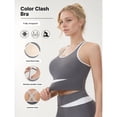 thumbnail image 2 of Top-kevin Women's Sports Underwear Vest Bra Colorblocking Design Euro Size for Running Gym Yoga, 2 of 10