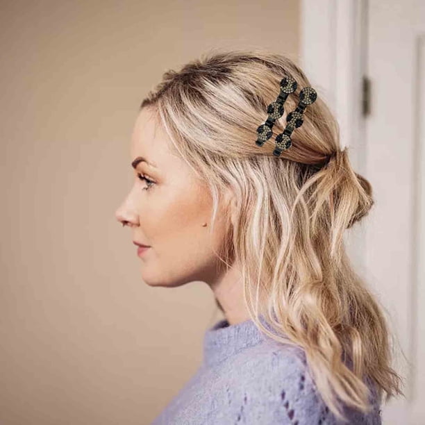 Pinzas para el cabello para mujeres, pinzas para peinar, pinzas para el cabello para niñas, horquillas con diamantes de imitación para el flequillo, horquillas para el cabello roto, artefactos para el