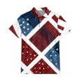 thumbnail image 3 of Men's USA 250th Anniversary American Flag Stripe Polo Shirt Patriotic Casual Short Sleeve America 250 Merchandise, 3 of 6