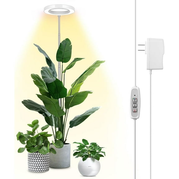Plant Grow Light, 72 LEDs Full Spectrum Grow Lights for Indoor Plants, 56in Large Grow Lamp with 4/8/12H Auto Timer & 4 Dimmable Brightness, Height Adjustable, Ideal for Tall Plants
