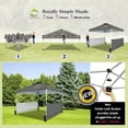 thumbnail image 2 of CROWN SHADES 10x10 Pop up Canopy with 150D Silver Coated Fabric Including 2 Half Sidewalls, Black, 2 of 11