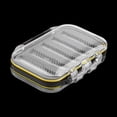 thumbnail image 4 of Miangastore 2pcs Fly Box Waterproof Slit High Density Double Sided Fly Fishing Tackle Box Transparent Fly Box Type A (Black, 4 of 9