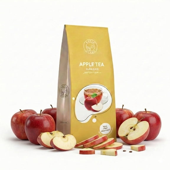 Kayla Gurme Apple Fruit Tea 17.6 oz (500 g) | Real Apple Pieces | Instant Powder Drink | Hot & Iced | Naturally Sweetened | No Artificial Additives