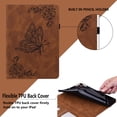 thumbnail image 4 of GSFY Case Compatible with iPad Air 11 inch M3 2025 / M2 2024, iPad Air 10.9 inch 4th / 5th Gen, PU Leather Multi-Angle Folio Stand Cover with Pencil Holder & Card Pockets, Butterfly-Brown, 4 of 7