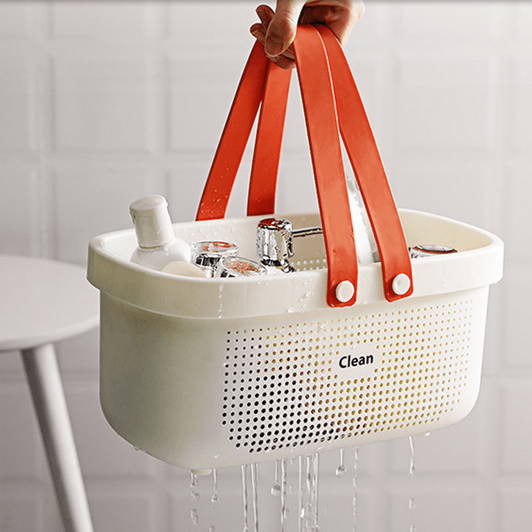 Portable Shower Caddy Tote Plastic Storage Basket with Handle Box
