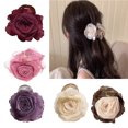 thumbnail image 4 of Contemporary Flower Hair Clip Clamp With Mesh Petals Secure Grip Hairpin Fashion Barrette For Long Hair, 4 of 8