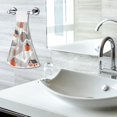 thumbnail image 5 of Yayeee Kitchen Hanging Hand Towels Set of 2 with Loop Bathroom Absorbent Tie Towel, Snow Cartoon Houses, 5 of 7