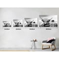 thumbnail image 5 of HFDF Wall Art Black and White Landscape Pasture Canvas Modern Highland Cow Artwork Hairy Cow Cute Animal Prints Posters Ready to Hang for Living Room Bedroom Home Farmhouse Decor 16x12inch Framed, 5 of 7