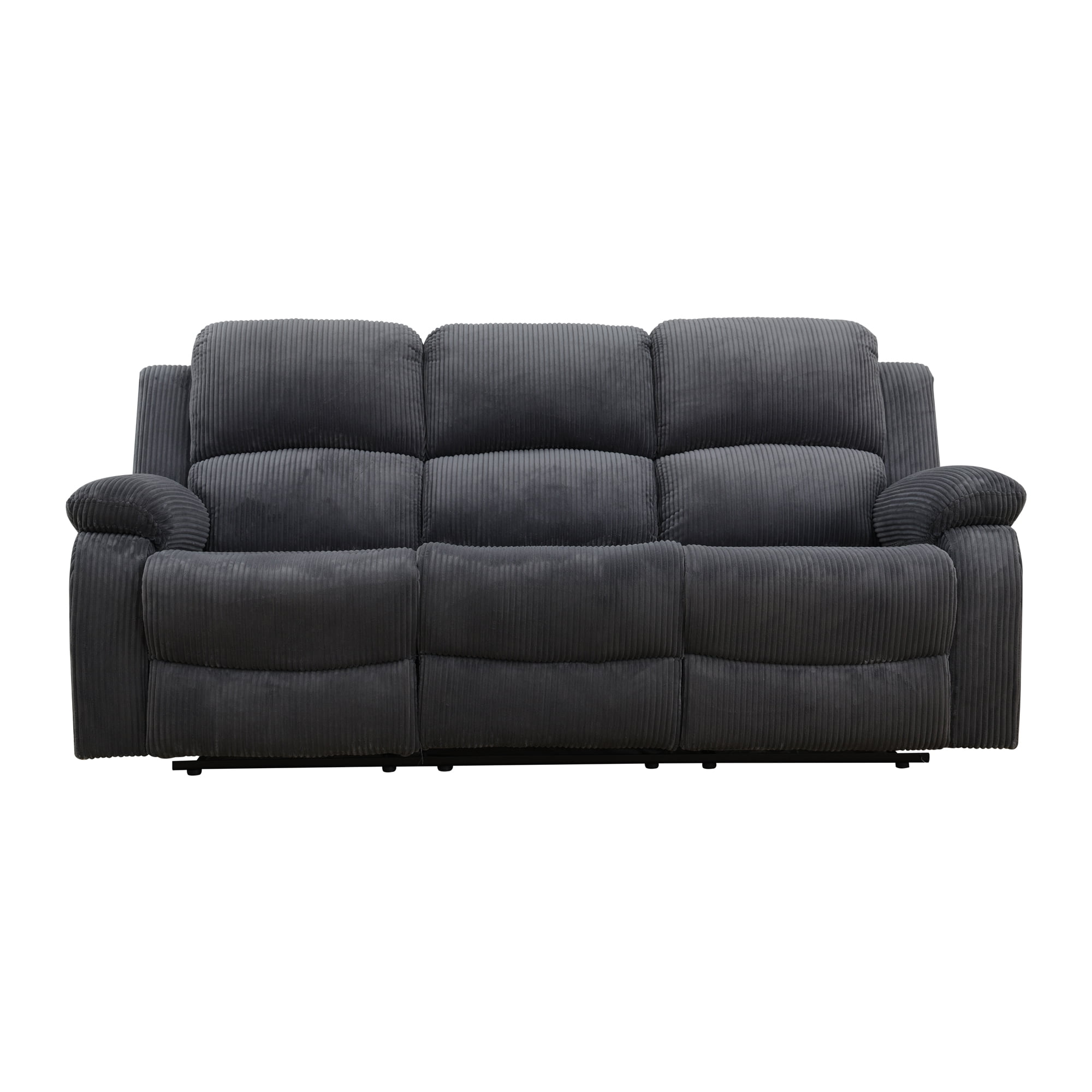 Semi PU and PVC 3-Seat Sofa - Modern Sofa with Intelligent Functions, Storage Bucket, and Reversible Coffee Table for Living Room